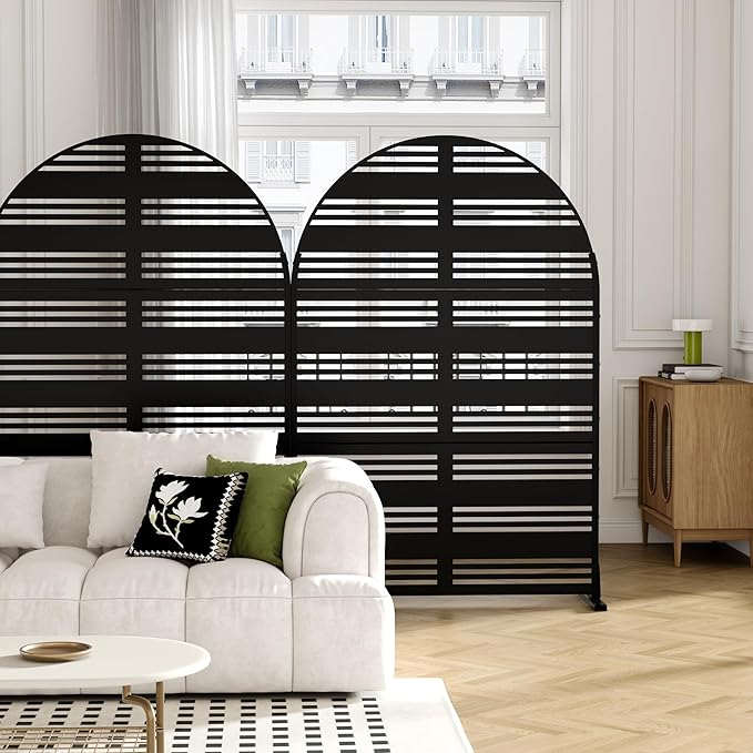 Casaphoria 72" H x 47" W Arched Metal Privacy Screen - Image 2