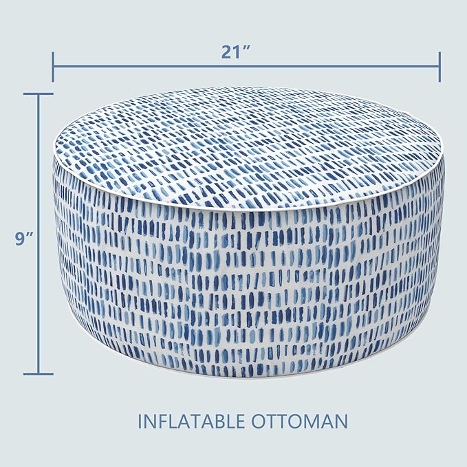 LVTXIII Outdoor Inflatable Ottoman Stool, Patio Water Repellent Footrest Stool - Image 3