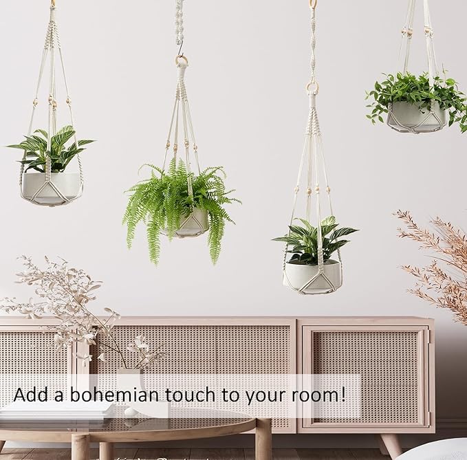 CADNLY Macrame Plant Hangers Indoor – Rope Hanging Plant Holder - Image 6