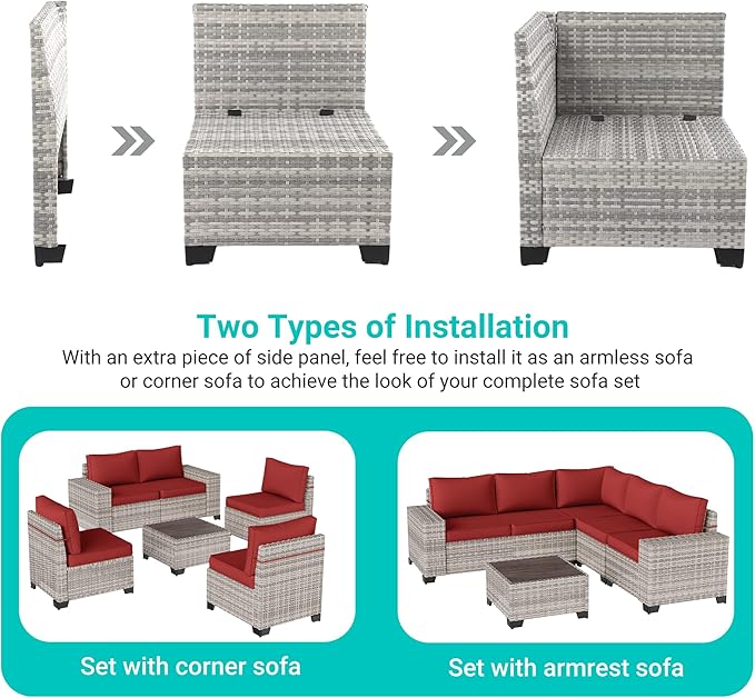 10-Piece Outdoor Patio Furniture Set - Image 2