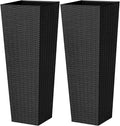 Greesum 32 Inch Tall Plastic Planters, Detachable Inner Pot & Drainage Holes by Acurax