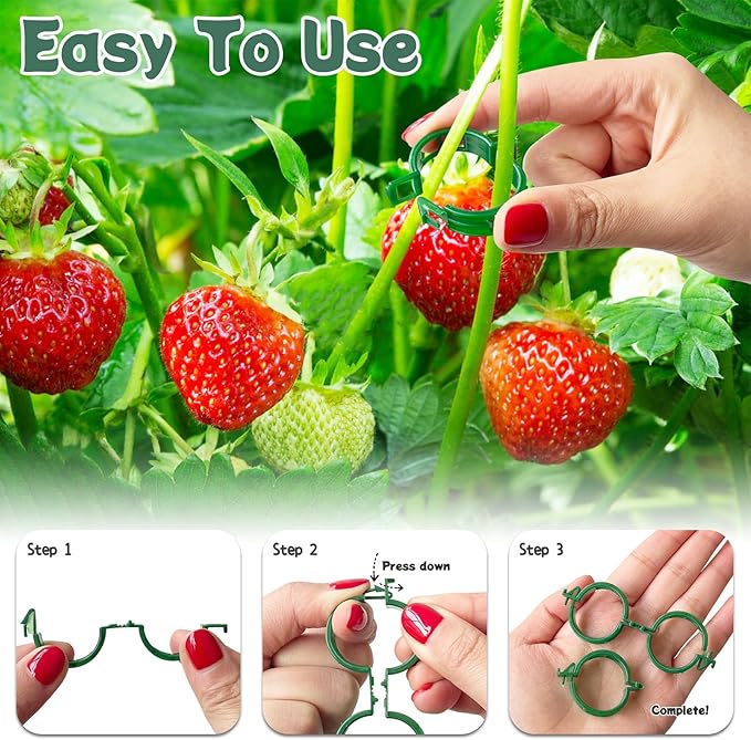 OJYUDD 200 Pcs Plant Support Clips, Plastic Plant Clips - Image 4