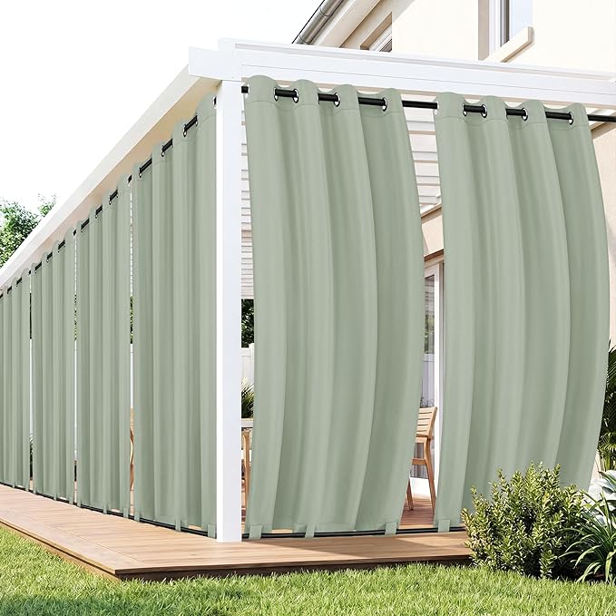 Outdoor Curtains for Patio Waterproof 6 Panels by RichSets