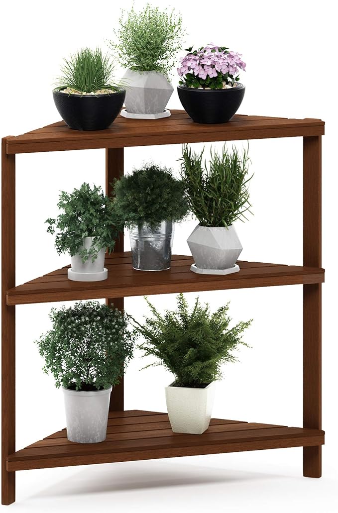 Furinno FG18445 Tioman Hardwood Patio Furniture Corner Shelf in Teak Oil by Furinno-FitsYourSpaceFitsYourBudget