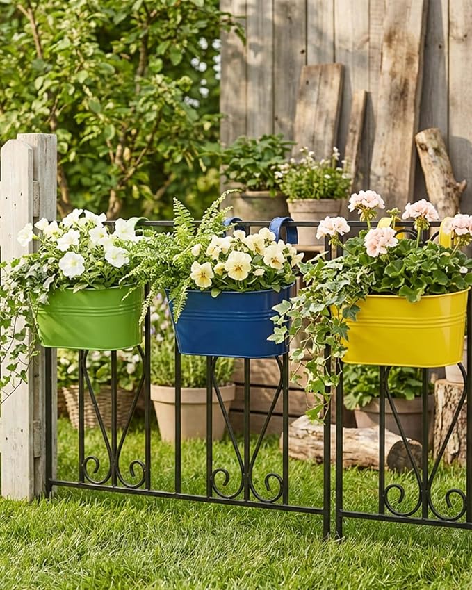 Metal Railing Planter for Outdoor Plants - Image 4