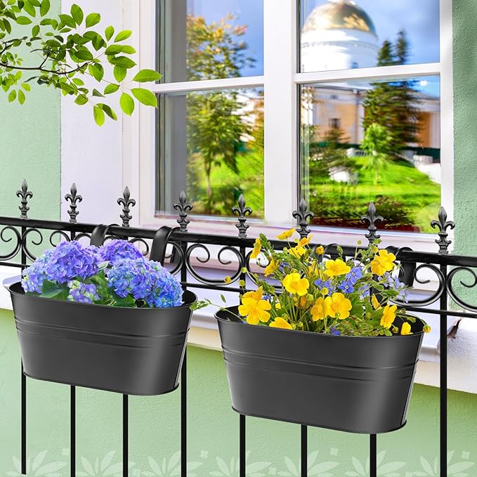 MADHOLLY Railing Planter with Drainage Holes - Image 7
