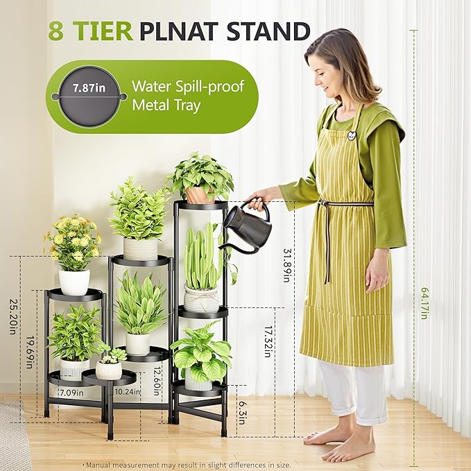 8 Tier Plant Stand Indoor, Tiered Plant Stand Outdoor - Image 3