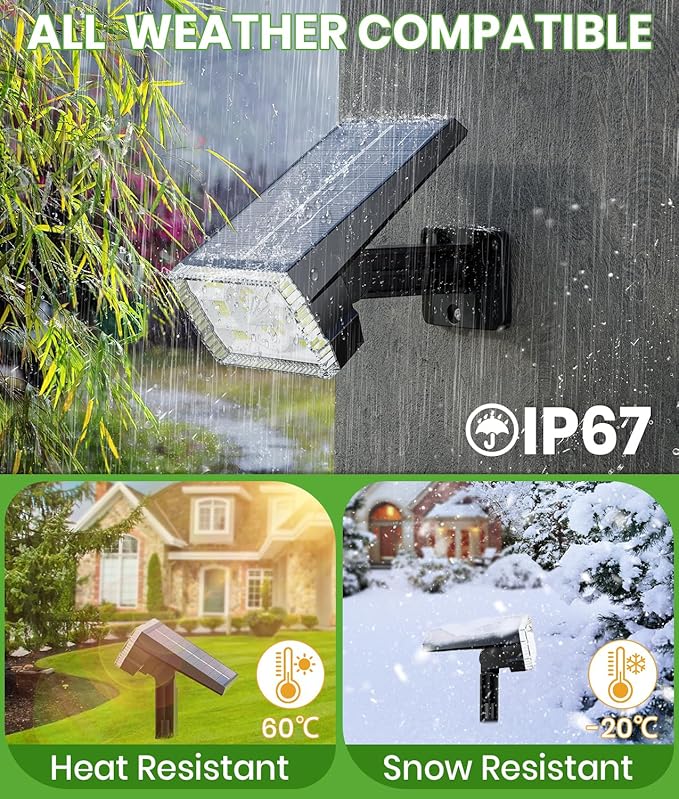 Bright Solar Spot Lights Outdoor, Solar Lights Outdoor Waterproof IP67 - Image 6