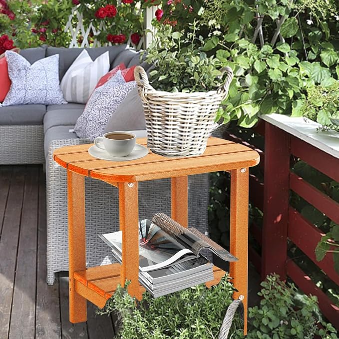 LZRS Double Adirondack Side Table, Outdoor Side Tables, End Tables - Image 7