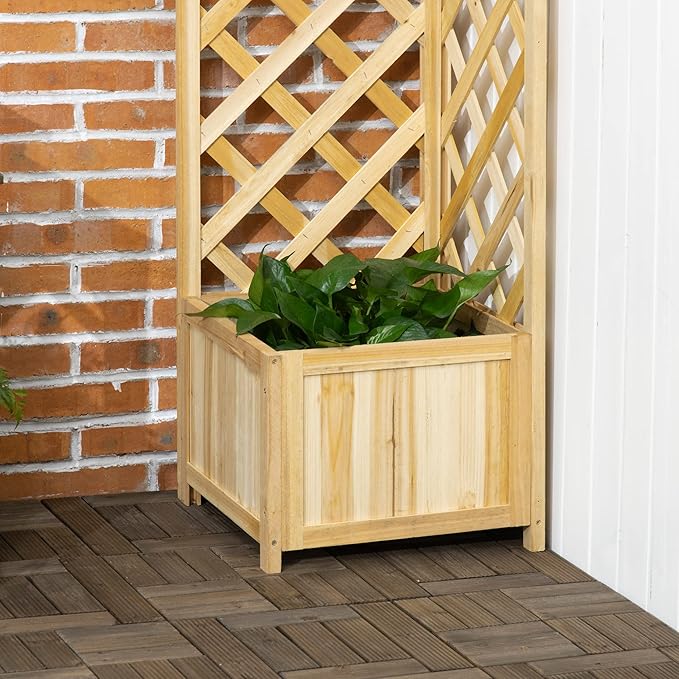 Outsunny Wooden Raised Garden Bed - Image 8