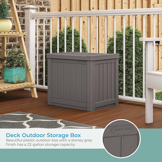 Suncast 22-Gallon Small Deck Box - Image 3