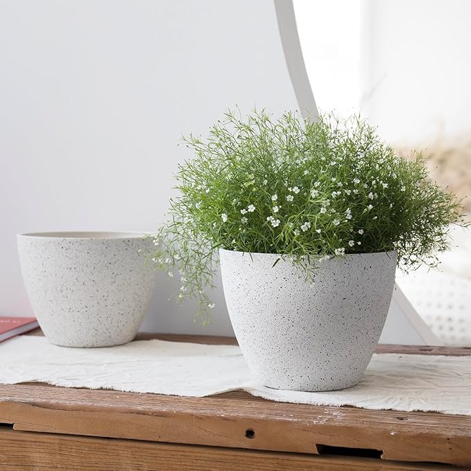 LA JOLIE MUSE Flower Pots Outdoor Garden Planters, Indoor Plant Pots - Image 2