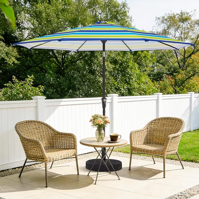 MEWAY 9ft Patio Umbrella Outdoor Table Umbrellas - Image 2