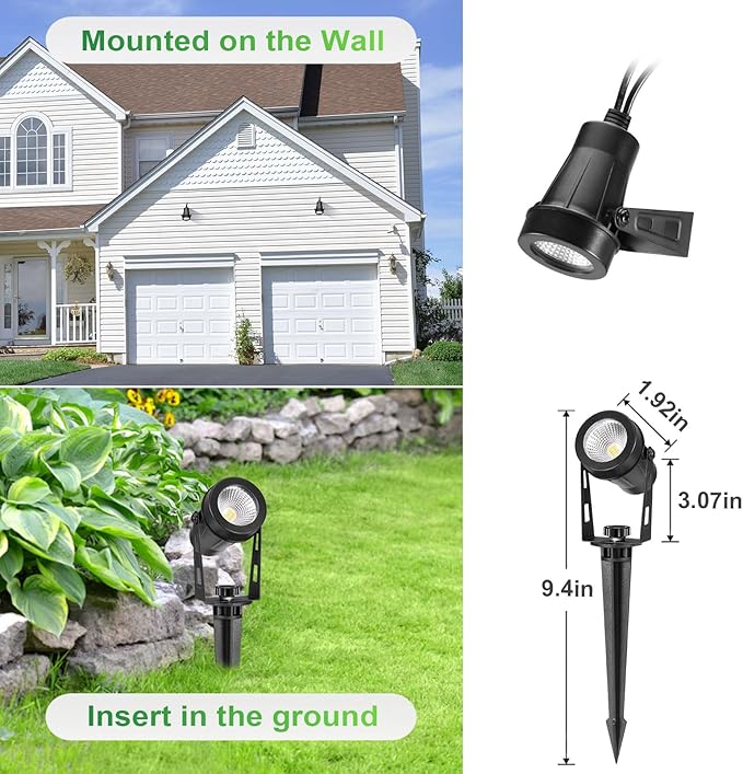 2 Pack Extendable Outdoor Landscape Lights, 12V Low Voltage Landscape Lighting - Image 5