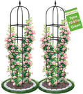 2 Pack Garden Obelisk Trellis for Climbing Plants, Tower Potted Cages for by MQHUAYU
