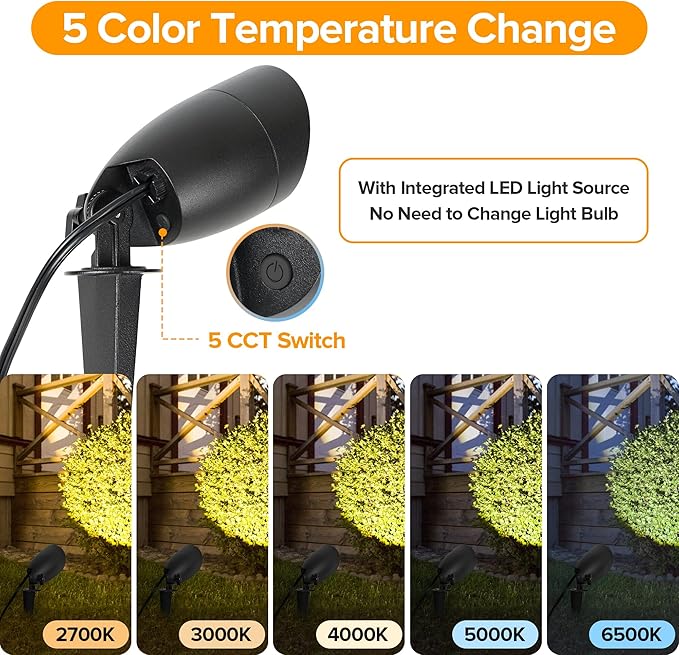 LUTEC 5CCT 12V Low Voltage Landscape Lighting Die-cast Aluminum Spot Lights - Image 3