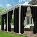 Black Outdoor Curtains for Patio Waterproof by RichSets