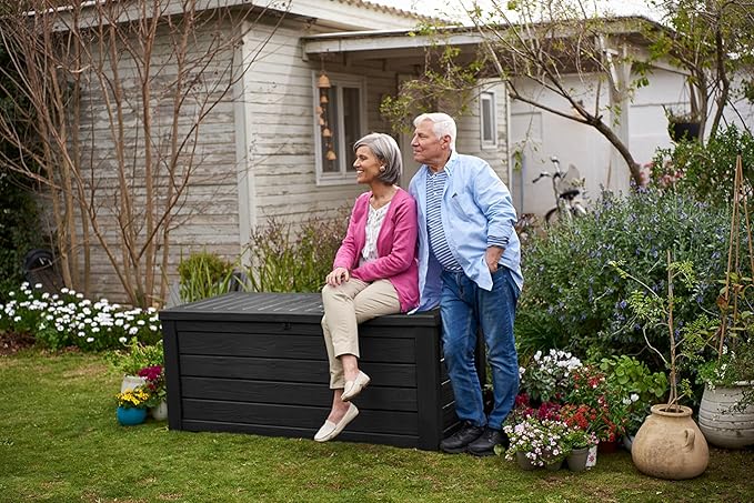Keter Westwood 150 Gallon Resin Large Outdoor Storage Box - Image 3
