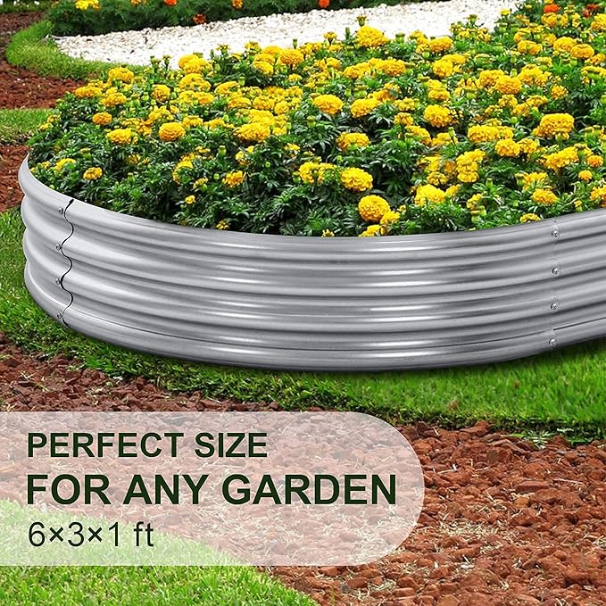 Land Guard Galvanized Raised Garden Bed Kit, 6×3×1ft Raised Garden Boxes Outdoor - Image 6
