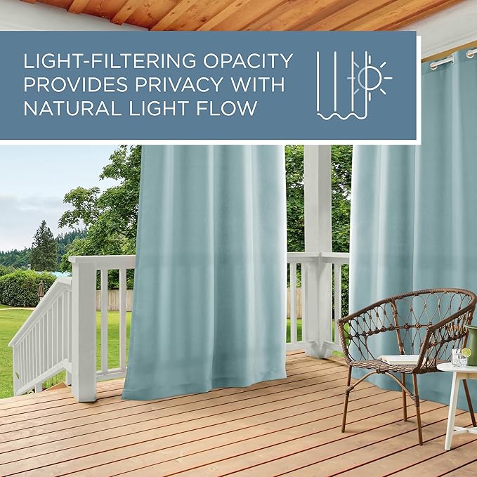 Town & Country Basics Cabana Solid Heavyweight Indoor Outdoor Curtains - Image 2