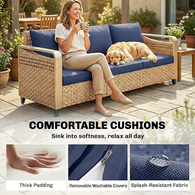 Outsunny Outdoor Patio Couch - Image 7
