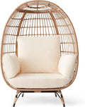 Best Choice Products Wicker Egg Chair, Oversized Indoor Outdoor Lounger by BestChoiceProducts