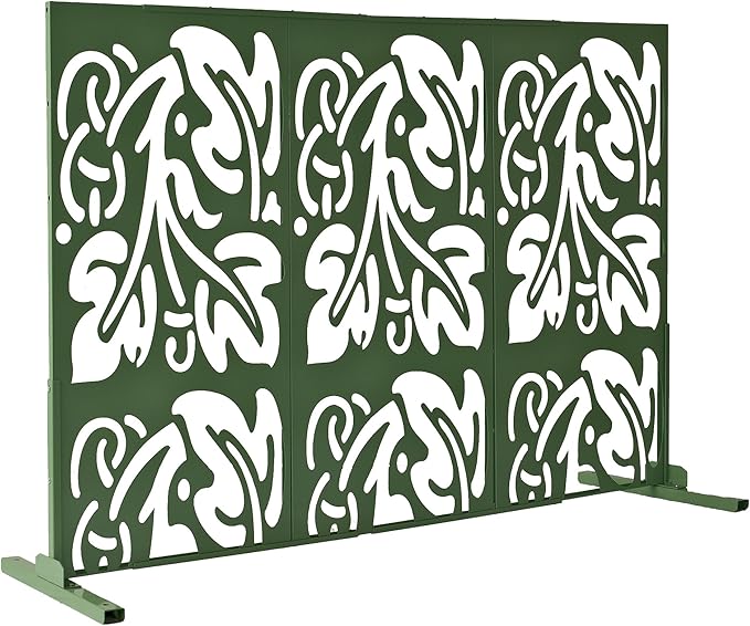 Oakland Living 6 ft. X 4 ft. Green Freestanding Metal Privacy Screen Room - Image 4