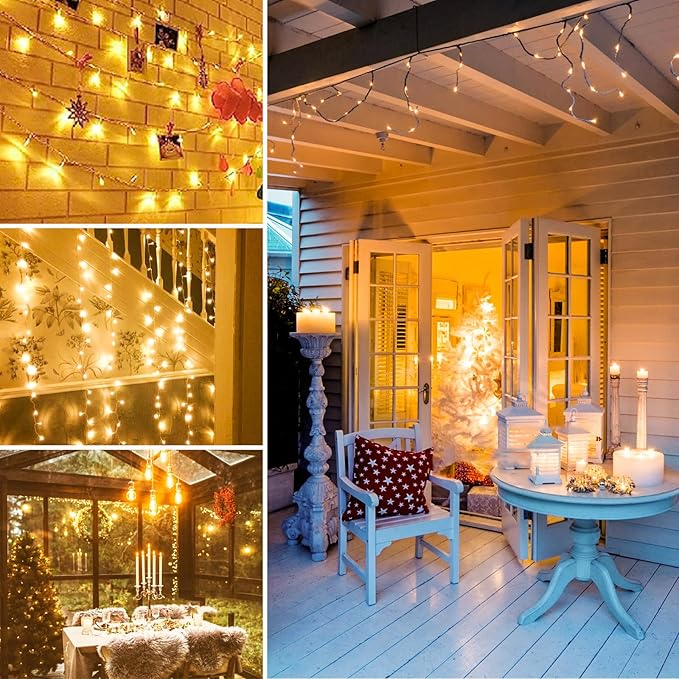 Extra-Long 300LED Christmas Lights Outdoor Indoor, Upgraded Warm White String - Image 7