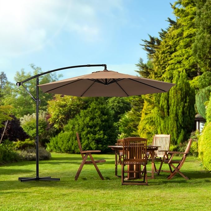 Backyard Expressions 10FT Cantilever Patio Umbrella – Outdoor Offset Hanging - Image 4