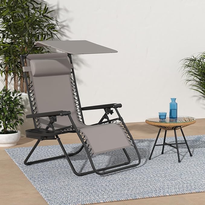 Best Choice Products Folding Zero Gravity Outdoor Recliner Patio Lounge Chair - Image 2