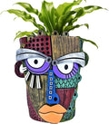 Abstract Face Planter Pots for Plants, Hand-Painted Colorful Flower Pots by Midogaigai
