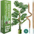 2 Pack 63 Inch Bendable Moss Pole Monstera Plant Support Stakes by Sproot