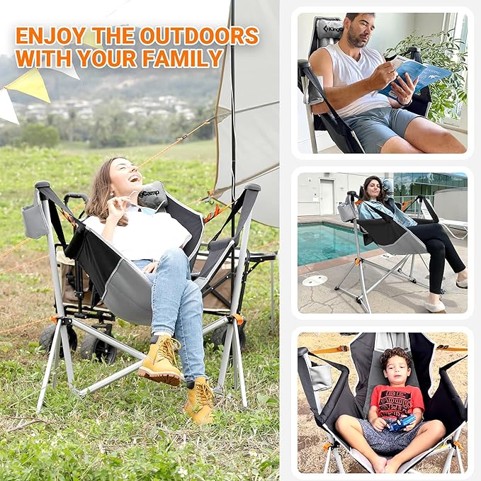 KingCamp Hammock Chair with Footrest – Heavy Duty Swinging Rocking Camping - Image 7
