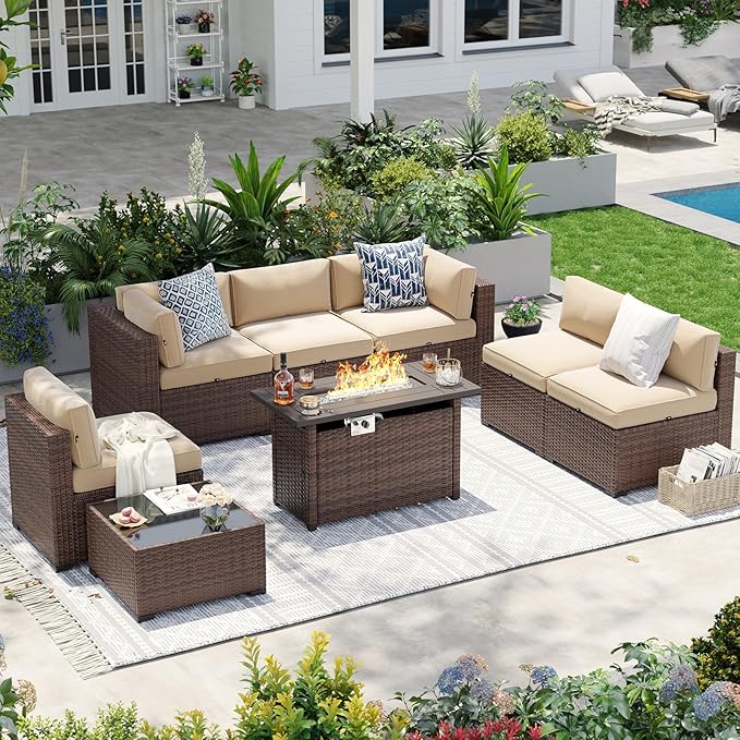 Aoxun Patio Furniture Sets, 8-Piece Outdoor Patio Furniture by Aoxun
