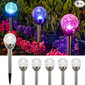 GIGALUMI Solar Outdoor, Cracked Glass Ball Solar Garden Lights, Color Changing by GIGALUMI