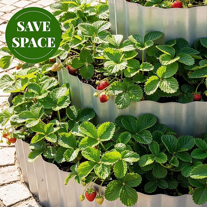 Pyramid Garden Kit, Strawberry garden Planter, 6 ft Diameter Base, Includes 3 - Image 4