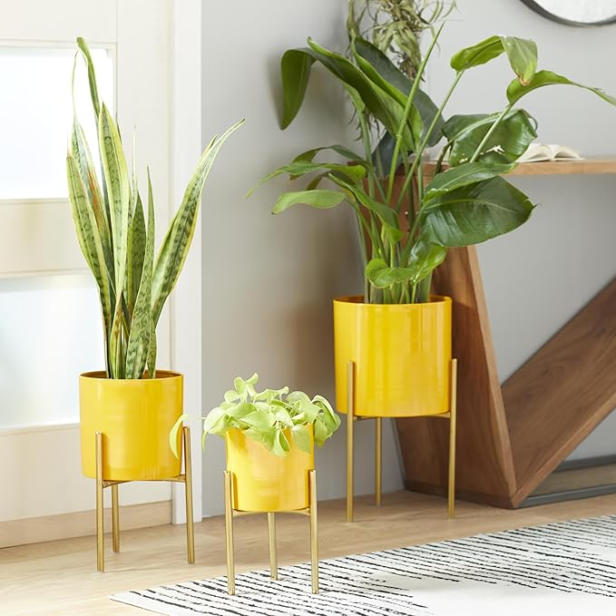 Deco 79 Metal Indoor Outdoor Planter Large Planter Pot - Image 3