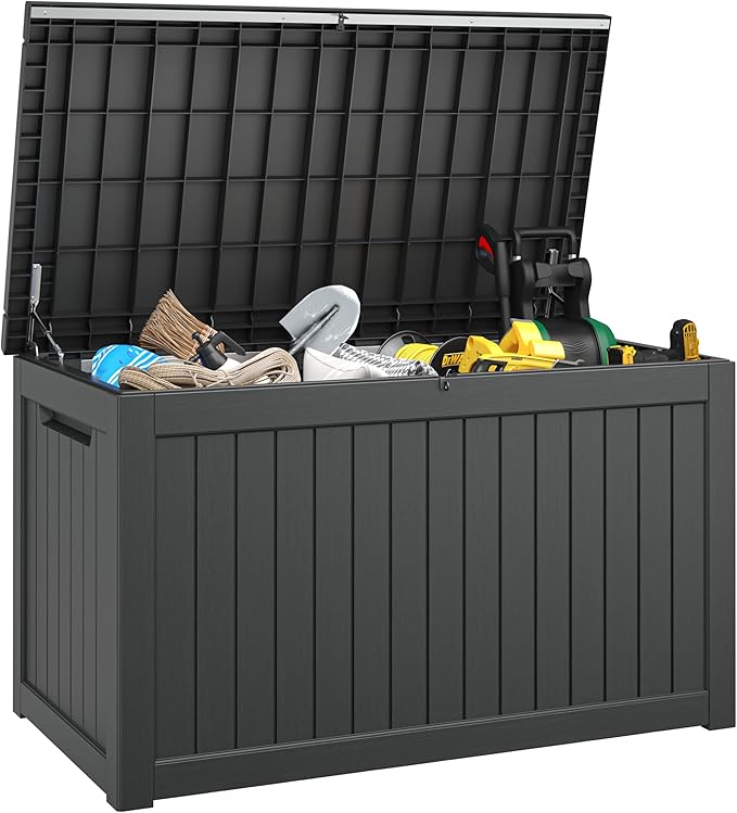 Outdoor Storage Box, Resin Deck Boxes Indoor and outdoor, Waterproof Storage by NBYSGO