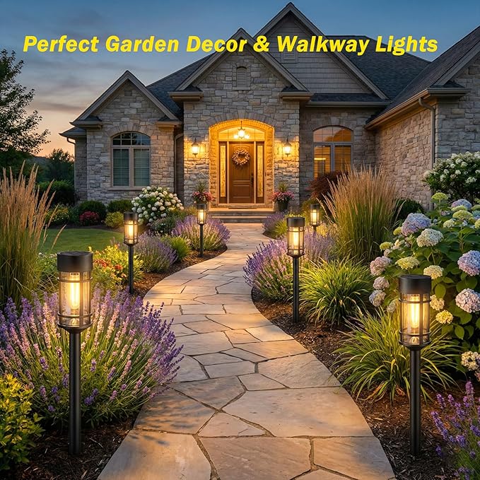 Solar Lights Outdoor Waterproof, 8 Pack 21" Solar Pathway Lights - Image 13