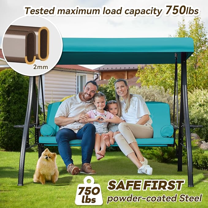 3 in 1 Outdoor Porch Swing - Image 2