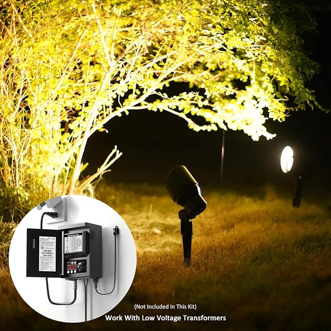 Malibu 8 Pack Low Voltage Spotlights Outdoor Landscape Lighting 20W 145 Lumens - Image 7