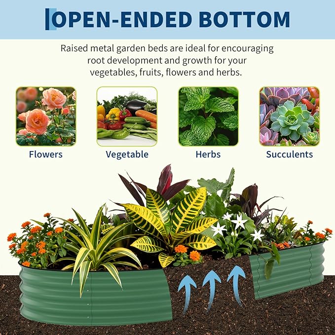 Garvee 2 Pack Galvanized Raised Garden Beds - Image 8
