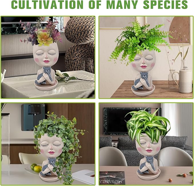 Face Plant Pots Head Planters - Image 5