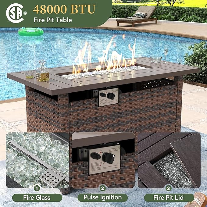 Aoxun 7 Piece Patio Furniture Set - Image 6