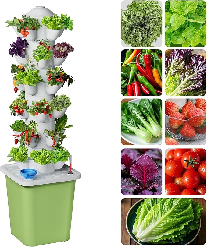 Hydroponics Growing System Kit, 30 Pots Vertical Garden Planter by Unknown