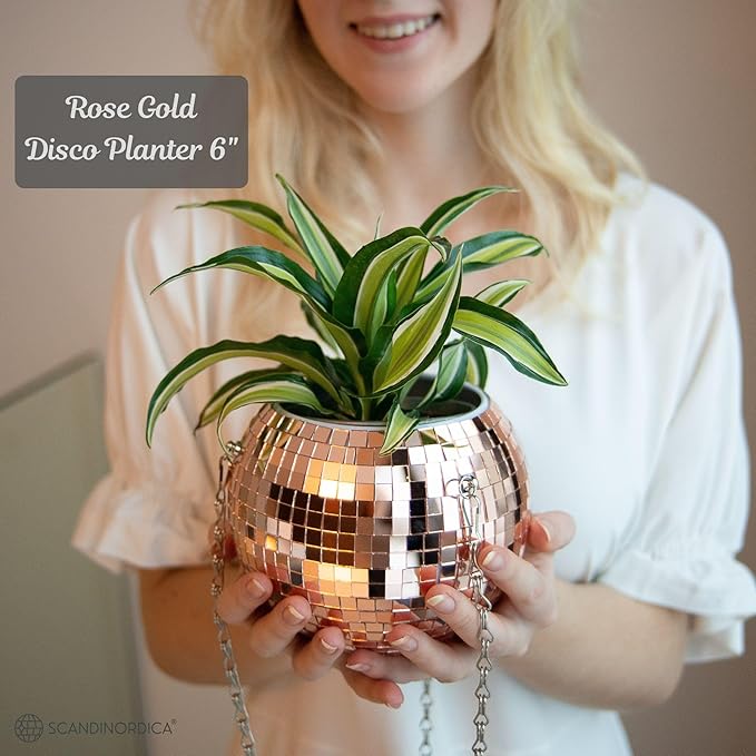 SCANDINORDICA Disco Ball Planter – Value Package: Mirror Disco Planter - Image 2