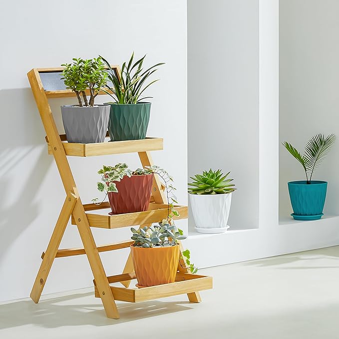 FaithLand 6-Pack 6-Inch Plastic Plant Pots - Image 4