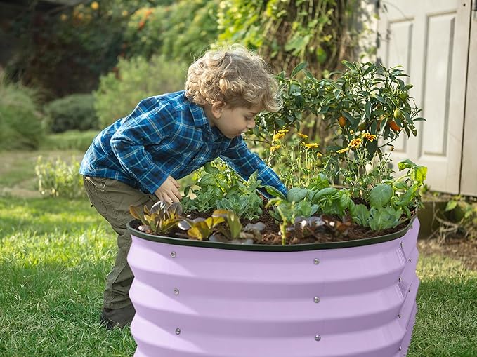 Plant & Plot Galvanized Raised Garden Beds Outdoor // 4×2×1 ft Planter Raised - Image 5