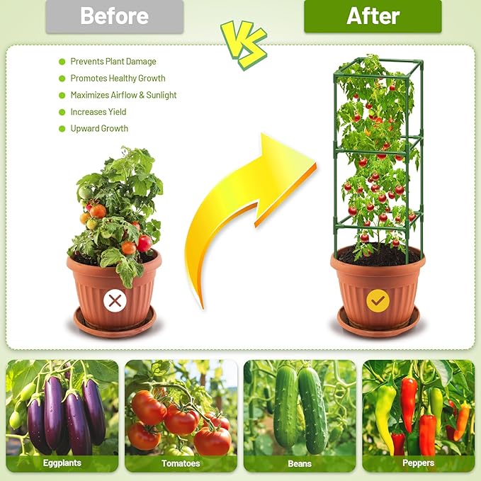 Legigo 2 Pack Square Tomato Cages - Image 3