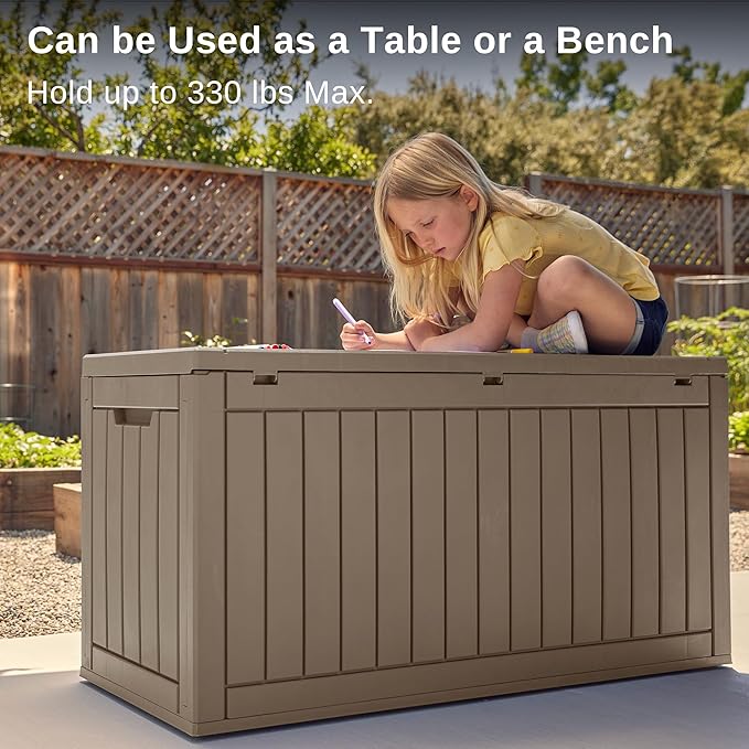 EAST OAK Outdoor Storage Box, 60 Gallon Deck Box Indoor and Outdoor Use - Image 5